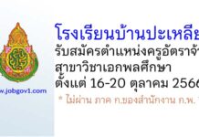 โรงเรียนบ้านปะเหลียน รับสมัครครูอัตราจ้าง สาขาวิชาเอกพลศึกษา
