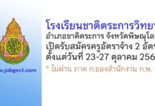 โรงเรียนชาติตระการวิทยา รับสมัครครูอัตราจ้าง 2 อัตรา