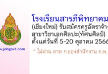 โรงเรียนสารภีพิทยาคม รับสมัครครูอัตราจ้าง วิชาเอกศิลปะ(ทัศนศิลป์)