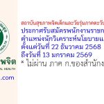 สถาบันสุขภาพจิตเด็กและวัยรุ่นภาคตะวันออกเฉียงเหนือ รับสมัครพนักงานราชการทั่วไป ตำแหน่งนักวิเคราะห์นโยบายและแผน