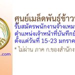 ศูนย์เมล็ดพันธุ์ข้าวพะเยา รับสมัครพนักงานจ้างเหมาบริการ ตำแหน่งเจ้าหน้าที่บันทึกข้อมูล