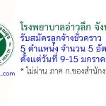โรงพยาบาลอ่าวลึก จังหวัดกระบี่ รับสมัครลูกจ้างชั่วคราว 5 อัตรา