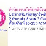 สำนักงานบังคับคดีจังหวัดชลบุรี รับสมัครลูกจ้างชั่วคราว 2 อัตรา