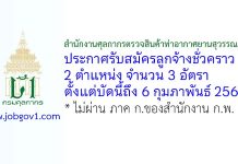 สำนักงานศุลกากรตรวจสินค้าท่าอากาศยานสุวรรณภูมิ รับสมัครลูกจ้างชั่วคราว 3 อัตรา