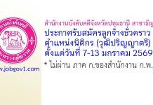 สำนักงานบังคับคดีจังหวัดปทุมธานี สาขาธัญบุรี รับสมัครลูกจ้างชั่วคราว ตำแหน่งนิติกร