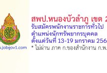 สพป.หนองบัวลำภู เขต 2 รับสมัครพนักงานราชการทั่วไป ตำแหน่งนักทรัพยากรบุคคล
