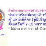 สำนักงานพระพุทธศาสนาจังหวัดนนทบุรี รับสมัครลูกจ้างชั่วคราว ตำแหน่งนิติกร(ปริญญาตรี)