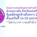 โรงพยาบาลส่งเสริมสุขภาพตำบลบ้านปากแพรก รับสมัครลูกจ้างชั่วคราว 2 อัตรา