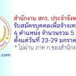 สำนักงาน สกร. ประจำจังหวัดสระบุรี รับสมัครบุคคลเพื่อจ้างเหมาบริการ 5 อัตรา