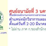 ศูนย์อนามัยที่ 3 นครสวรรค์ รับสมัครพนักงานกระทรวงสาธารณสุขทั่วไป ตำแหน่งนักวิชาการเผยแพร่