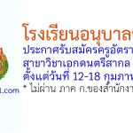 โรงเรียนอนุบาลชลบุรี รับสมัครครูอัตราจ้าง สาขาวิชาเอกดนตรีสากล