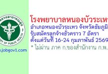 โรงพยาบาลหนองบัวระเหว รับสมัครลูกจ้างชั่วคราว 7 อัตรา