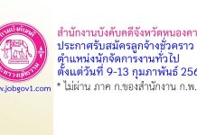 สำนักงานบังคับคดีจังหวัดหนองคาย รับสมัครลูกจ้างชั่วคราว ตำแหน่งนักจัดการงานทั่วไป