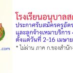 โรงเรียนอนุบาลสกลนคร รับสมัครครูอัตราจ้าง และลูกจ้างเหมาบริการ 4 อัตรา