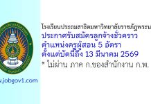 โรงเรียนประถมสาธิตมหาวิทยาลัยราชภัฏพระนคร รับสมัครลูกจ้างชั่วคราว ตำแหน่งครูผู้สอน 5 อัตรา