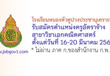 โรงเรียนหนองหัวคูปวงประชานุเคราะห์ รับสมัครครูอัตราจ้าง สาขาวิชาเอกคณิตศาสตร์
