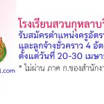 โรงเรียนสวนกุหลาบวิทยาลัย รับสมัครครูอัตราจ้าง และลูกจ้างชั่วคราว 4 อัตรา