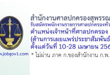 สำนักงานศาลปกครองสุพรรณบุรี รับสมัครพนักงานราชการสำนักงานศาลปกครองทั่วไป ตำแหน่งเจ้าหน้าที่ศาลปกครอง (ด้านการเผยแพร่ประชาสัมพันธ์)