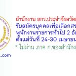 สำนักงาน สกร.ประจำจังหวัดอำนาจเจริญ รับสมัครบุคคลเพื่อเลือกสรรเป็นพนักงานราชการทั่วไป 2 อัตรา