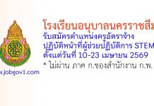 โรงเรียนอนุบาลนครราชสีมา รับสมัครครูอัตราจ้าง ปฏิบัติหน้าที่ผู้ช่วยปฏิบัติการ STEM
