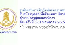 ศูนย์ส่งเสริมการเรียนรู้ระดับอำเภอราชสาส์น รับสมัครบุคคลเพื่อจ้างเหมาบริการ ตำแหน่งครูผู้สอนคนพิการ