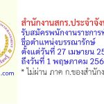 สำนักงานสกร.ประจำจังหวัดชุมพร รับสมัครพนักงานราชการทั่วไป ตำแหน่งบรรณารักษ์