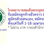 โรงพยาบาลสมเด็จพระยุพราชเดชอุดม รับสมัครลูกจ้างชั่วคราว 6 อัตรา
