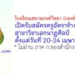 โรงเรียนเสนาณรงค์วิทยา (กองทัพบกอุปถัมภ์) รับสมัครครูอัตราจ้าง สาขาวิชาเอกนาฏศิลป์