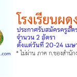 โรงเรียนผดุงนารี รับสมัครครูอัตราจ้าง 2 อัตรา