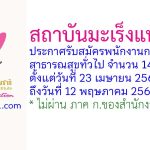 สถาบันมะเร็งแห่งชาติ รับสมัครพนักงานกระทรวงสาธารณสุขทั่วไป 14 อัตรา