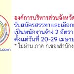 องค์การบริหารส่วนจังหวัดนครปฐม รับสมัครสรรหาและเลือกสรรบุคคลเป็นพนักงานจ้าง 2 อัตรา