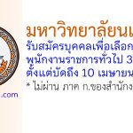 มหาวิทยาลัยนเรศวร รับสมัครบุคคลเพื่อเลือกสรรเป็นพนักงานราชการทั่วไป 3 อัตรา