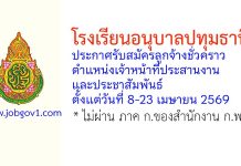 โรงเรียนอนุบาลปทุมธานี รับสมัครลูกจ้างชั่วคราว ตำแหน่งเจ้าหน้าที่ประสานงานและประชาสัมพันธ์