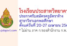 โรงเรียนประสาทวิทยาคาร รับสมัครครูอัตราจ้าง สาขาวิชาเอกพลศึกษา