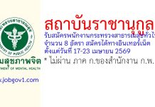 สถาบันราชานุกูล รับสมัครพนักงานกระทรวงสาธารณสุขทั่วไป 8 อัตรา