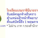 โรงเรียนบรมราชินีนาถราชวิทยาลัย รับสมัครลูกจ้างชั่วคราว ตำแหน่งเจ้าหน้าที่พยาบาล
