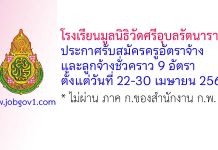 โรงเรียนมูลนิธิวัดศรีอุบลรัตนาราม รับสมัครครูอัตราจ้าง และลูกจ้างชั่วคราว 9 อัตรา
