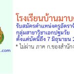 โรงเรียนบ้านมาบตาพุด รับสมัครตำแหน่งครูอัตราจ้าง สาขาวิชาเอกปฐมวัย