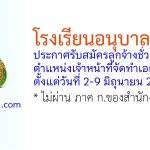 โรงเรียนอนุบาลชลบุรี รับสมัครลูกจ้างชั่วคราว ตำแหน่งเจ้าหน้าที่จัดทำเอกสารพัสดุ
