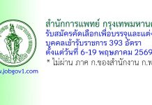 สำนักการแพทย์ กรุงเทพมหานคร รับสมัครคัดเลือกเพื่อบรรจุและแต่งตั้งบุคคลเข้ารับราชการ 393 อัตรา