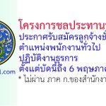 โครงการชลประทานบุรีรัมย์ รับสมัครลูกจ้างชั่วคราว ตำแหน่งพนักงานทั่วไป ปฏิบัติงานธุรการ