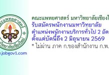 คณะแพทยศาสตร์ มหาวิทยาลัยเชียงใหม่ รับสมัครพนักงานมหาวิทยาลัย ตำแหน่งพนักงานบริการทั่วไป 2 อัตรา