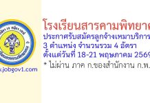 โรงเรียนสารคามพิทยาคม รับสมัครลูกจ้างเหมาบริการ 4 อัตรา