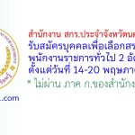 สำนักงาน สกร.ประจำจังหวัดนครศรีธรรมราช รับสมัครบุคคลเพื่อเลือกสรรเป็นพนักงานราชการทั่วไป 2 อัตรา