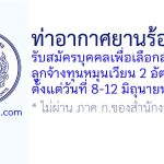 ท่าอากาศยานร้อยเอ็ด รับสมัครบุคคลเพื่อเลือกสรรเป็นลูกจ้างทุนหมุนเวียน 2 อัตรา
