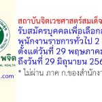 สถาบันจิตเวชศาสตร์สมเด็จเจ้าพระยา รับสมัครบุคคลเพื่อเลือกสรรเป็นพนักงานราชการทั่วไป 2 อัตรา