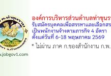 องค์การบริหารส่วนตำบลท่าขุนราม รับสมัครบุคคลเพื่อสรรหาและเลือกสรรเป็นพนักงานจ้างตามภารกิจ 4 อัตรา