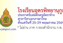 โรงเรียนอุดรพิทยานุกูล รับสมัครครูอัตราจ้าง สาขาวิชาเอกภาษาไทย