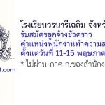 โรงเรียนวรนารีเฉลิม จังหวัดสงขลา รับสมัครลูกจ้างชั่วคราว ตำแหน่งพนักงานทำความสะอาด