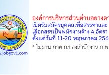 องค์การบริหารส่วนตำบลยางตาล รับสมัครบุคคลเพื่อสรรหาและเลือกสรรเป็นพนักงานจ้าง 4 อัตรา